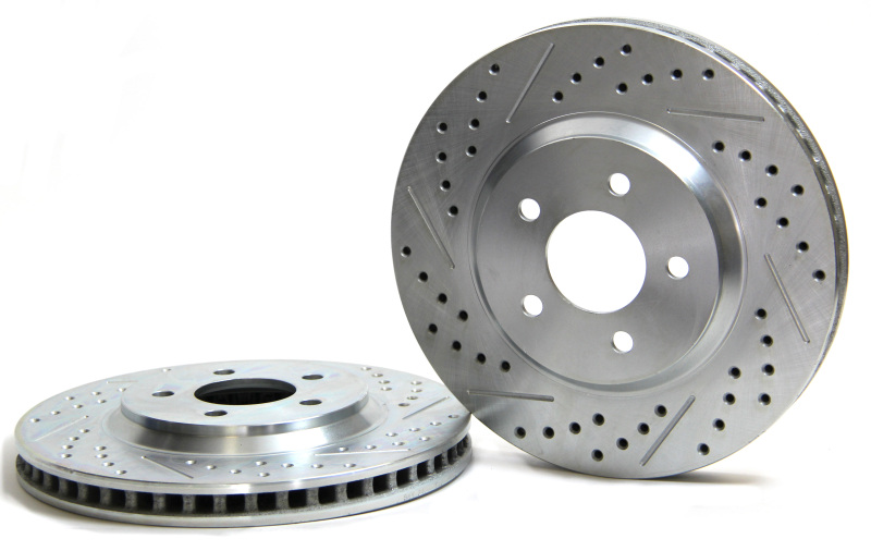 Ford Mustang Brake Rotors (2) - Front - Baer Brakes - Claw Performance, Slot & Drilled - `05-`10